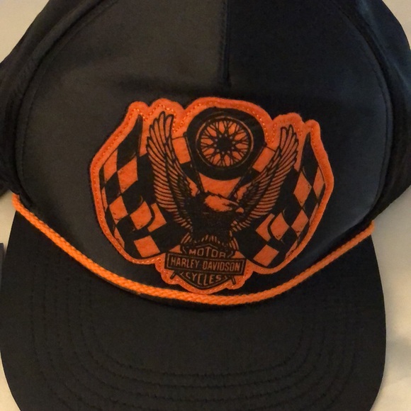 Harley Davidson 120th Anniversary Men’s Racing Flag Eagle SnapBack Hat OS NWT - Picture 3 of 16